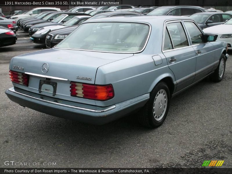 Ice Blue Metallic / Parchment 1991 Mercedes-Benz S Class 350 SD