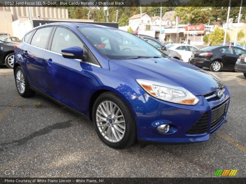 Blue Candy Metallic / Charcoal Black 2012 Ford Focus SEL 5-Door