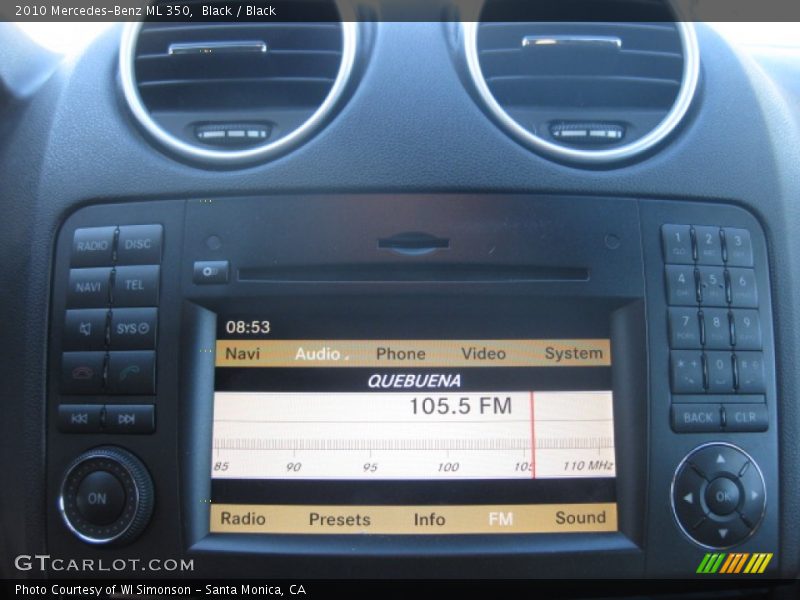 Black / Black 2010 Mercedes-Benz ML 350