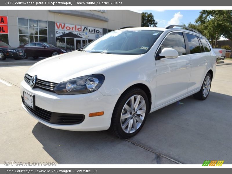 Candy White / Cornsilk Beige 2012 Volkswagen Jetta TDI SportWagen