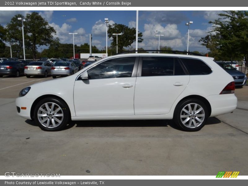 Candy White / Cornsilk Beige 2012 Volkswagen Jetta TDI SportWagen