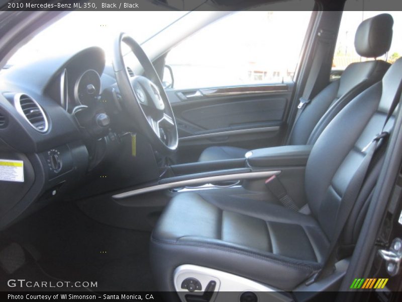 Black / Black 2010 Mercedes-Benz ML 350