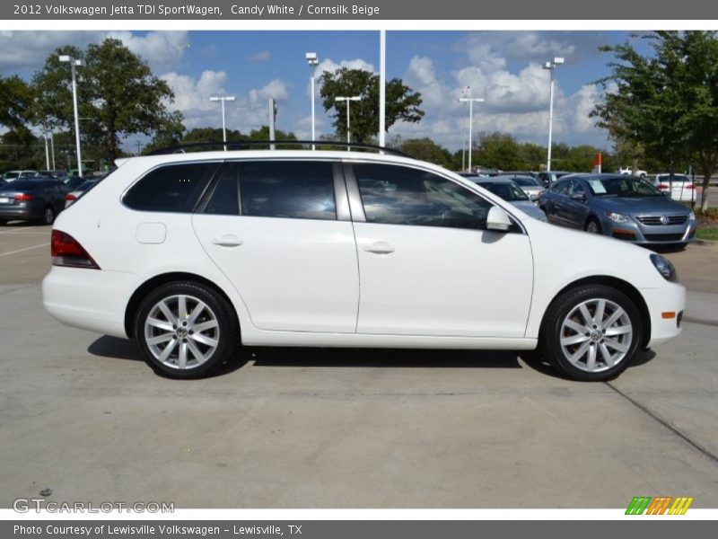 Candy White / Cornsilk Beige 2012 Volkswagen Jetta TDI SportWagen