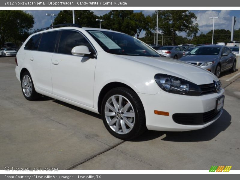 Candy White / Cornsilk Beige 2012 Volkswagen Jetta TDI SportWagen