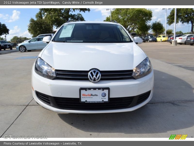 Candy White / Cornsilk Beige 2012 Volkswagen Jetta TDI SportWagen