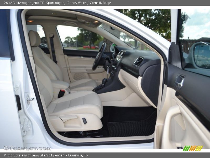 Candy White / Cornsilk Beige 2012 Volkswagen Jetta TDI SportWagen