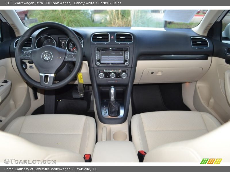 Candy White / Cornsilk Beige 2012 Volkswagen Jetta TDI SportWagen