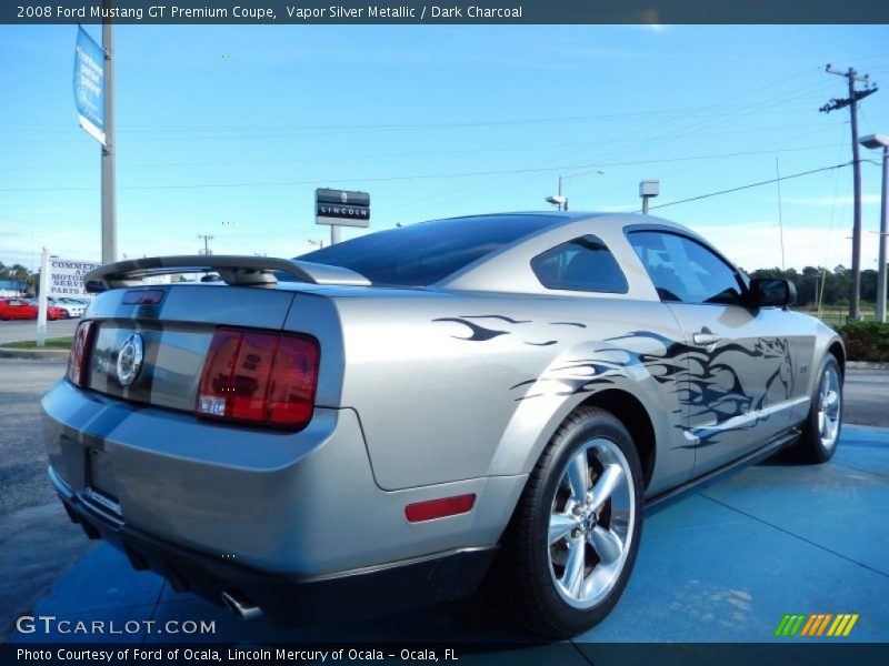 Vapor Silver Metallic / Dark Charcoal 2008 Ford Mustang GT Premium Coupe