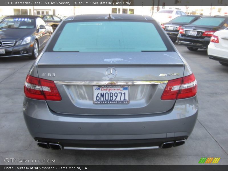 Palladium Silver Metallic / Ash Gray 2010 Mercedes-Benz E 63 AMG Sedan