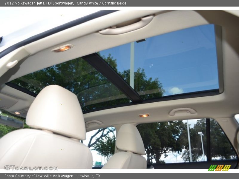 Candy White / Cornsilk Beige 2012 Volkswagen Jetta TDI SportWagen