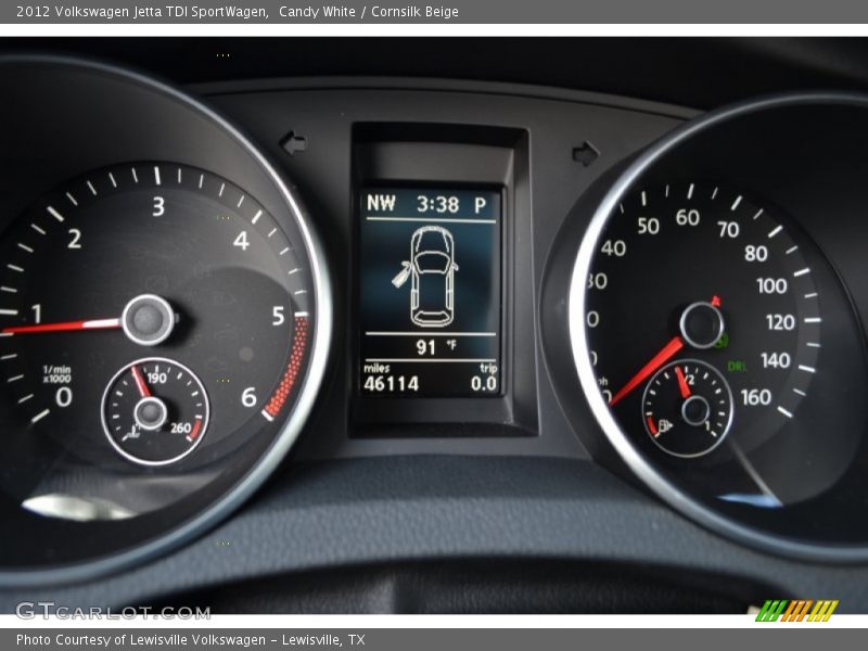 Candy White / Cornsilk Beige 2012 Volkswagen Jetta TDI SportWagen