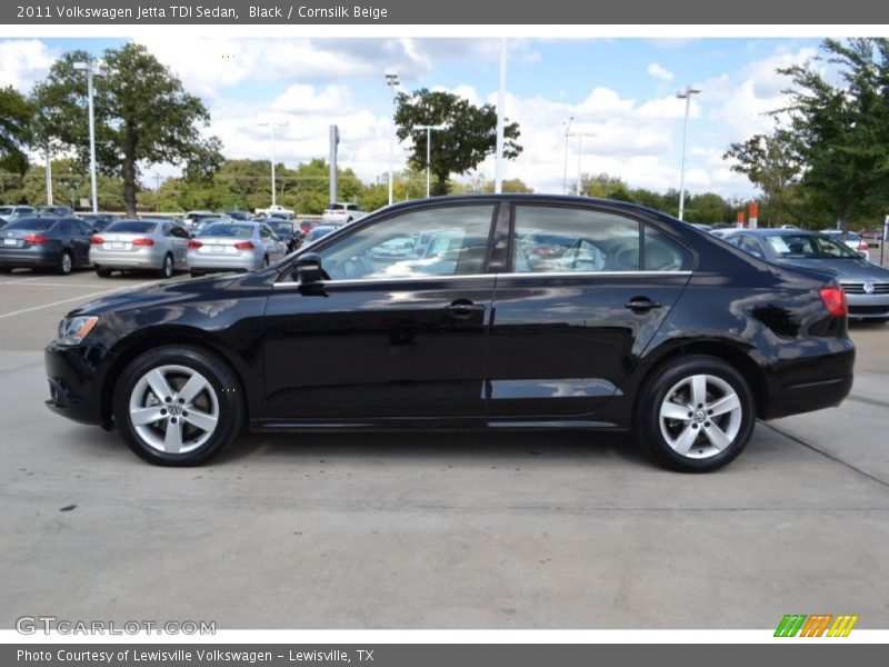 Black / Cornsilk Beige 2011 Volkswagen Jetta TDI Sedan