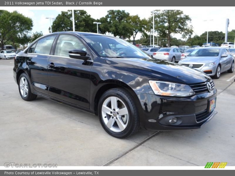 Black / Cornsilk Beige 2011 Volkswagen Jetta TDI Sedan