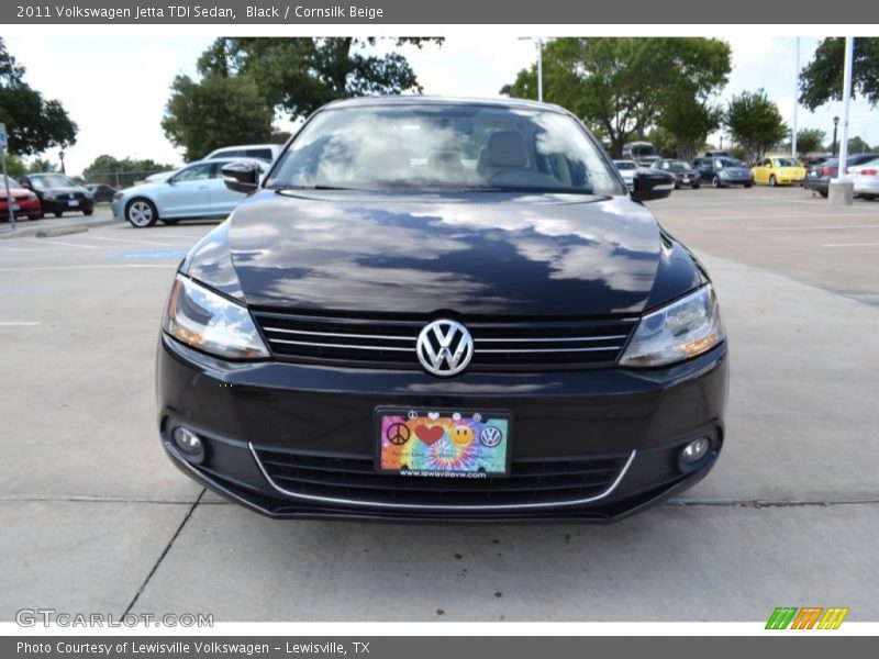Black / Cornsilk Beige 2011 Volkswagen Jetta TDI Sedan