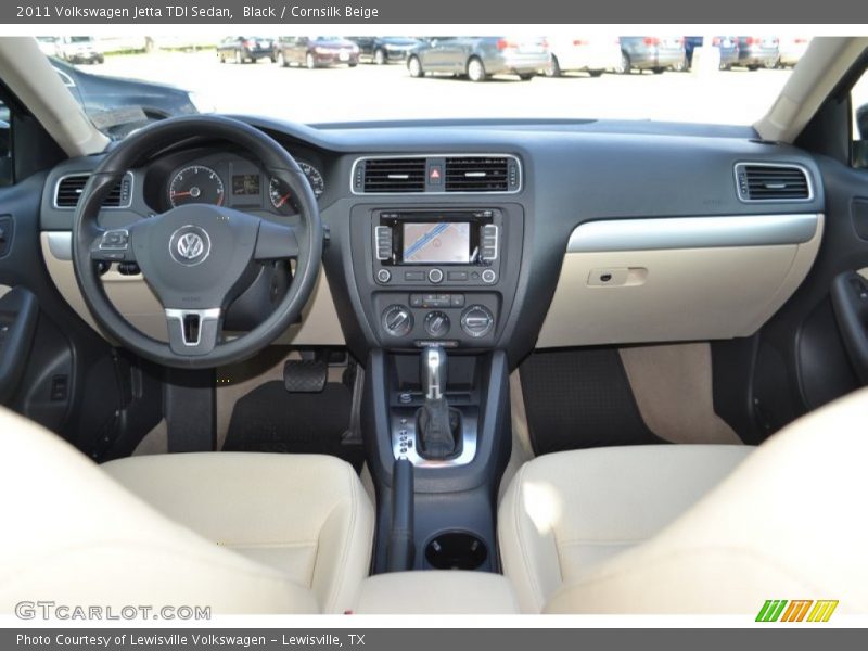 Black / Cornsilk Beige 2011 Volkswagen Jetta TDI Sedan