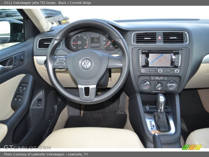 Black / Cornsilk Beige 2011 Volkswagen Jetta TDI Sedan