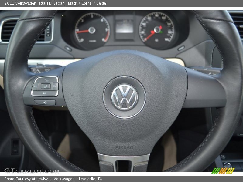Black / Cornsilk Beige 2011 Volkswagen Jetta TDI Sedan