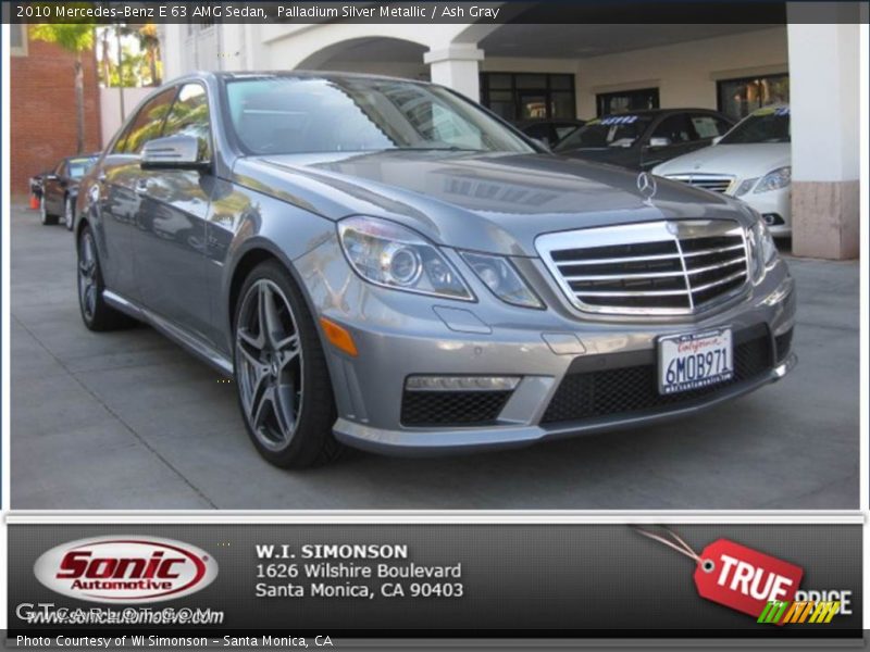 Palladium Silver Metallic / Ash Gray 2010 Mercedes-Benz E 63 AMG Sedan