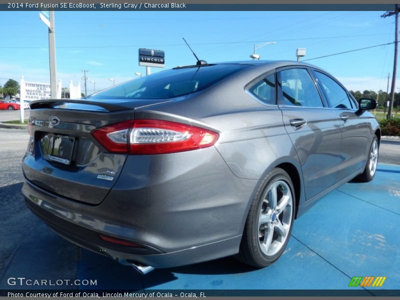 Sterling Gray / Charcoal Black 2014 Ford Fusion SE EcoBoost