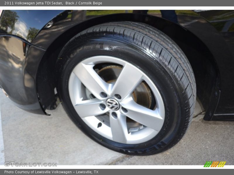 Black / Cornsilk Beige 2011 Volkswagen Jetta TDI Sedan