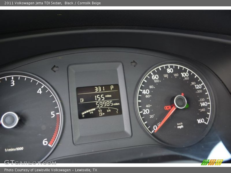 Black / Cornsilk Beige 2011 Volkswagen Jetta TDI Sedan