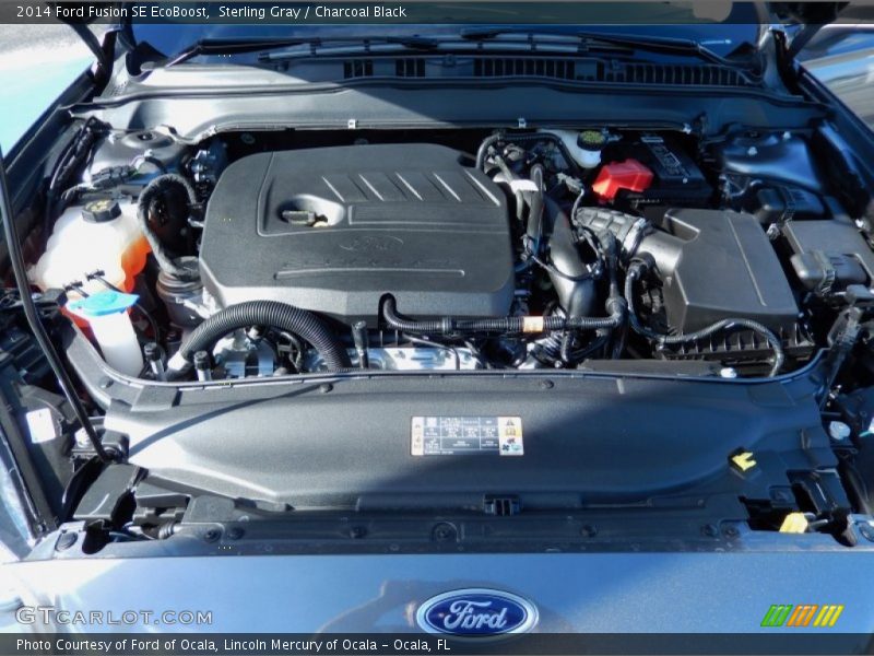 Sterling Gray / Charcoal Black 2014 Ford Fusion SE EcoBoost