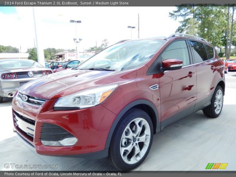 Sunset / Medium Light Stone 2014 Ford Escape Titanium 2.0L EcoBoost