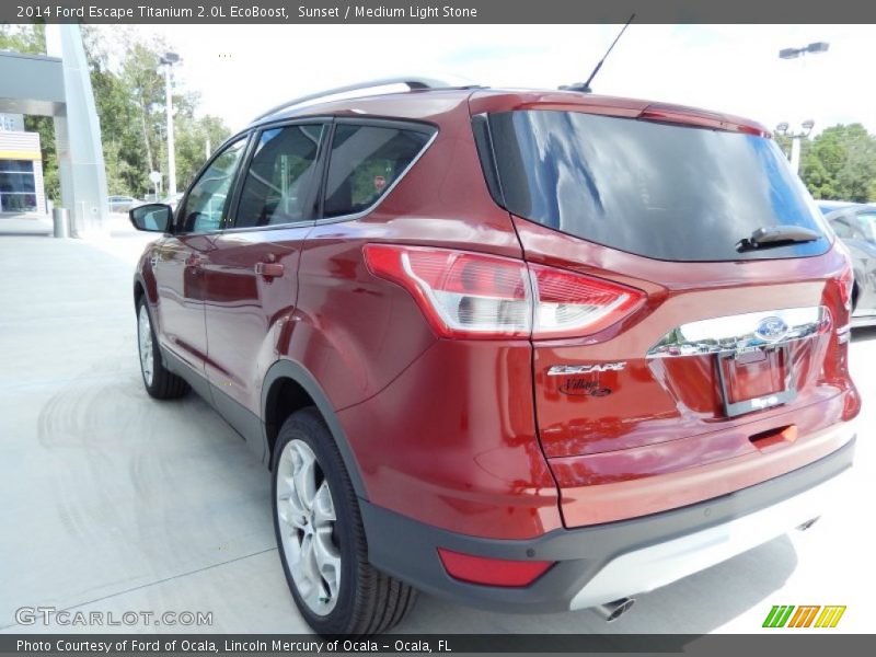 Sunset / Medium Light Stone 2014 Ford Escape Titanium 2.0L EcoBoost