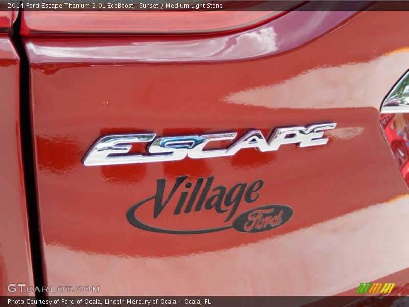 Sunset / Medium Light Stone 2014 Ford Escape Titanium 2.0L EcoBoost