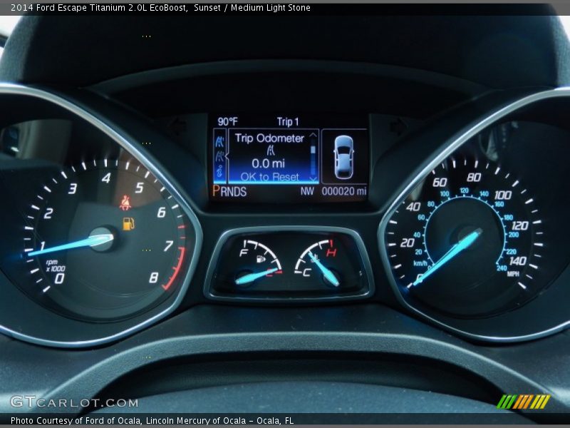 Sunset / Medium Light Stone 2014 Ford Escape Titanium 2.0L EcoBoost