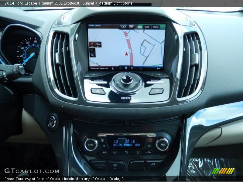 Sunset / Medium Light Stone 2014 Ford Escape Titanium 2.0L EcoBoost