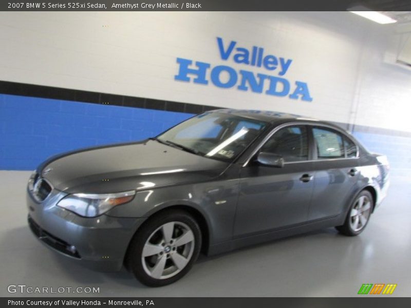 Amethyst Grey Metallic / Black 2007 BMW 5 Series 525xi Sedan