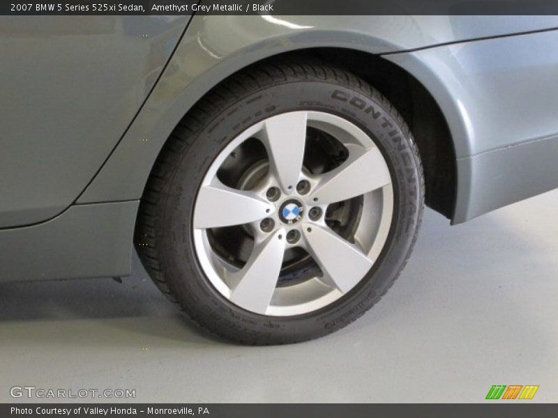 Amethyst Grey Metallic / Black 2007 BMW 5 Series 525xi Sedan