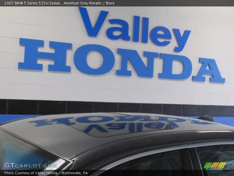 Amethyst Grey Metallic / Black 2007 BMW 5 Series 525xi Sedan