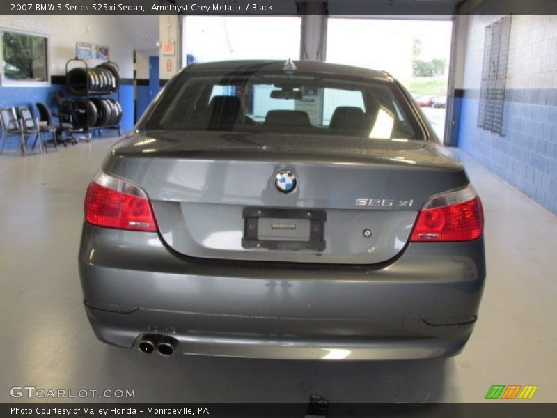Amethyst Grey Metallic / Black 2007 BMW 5 Series 525xi Sedan