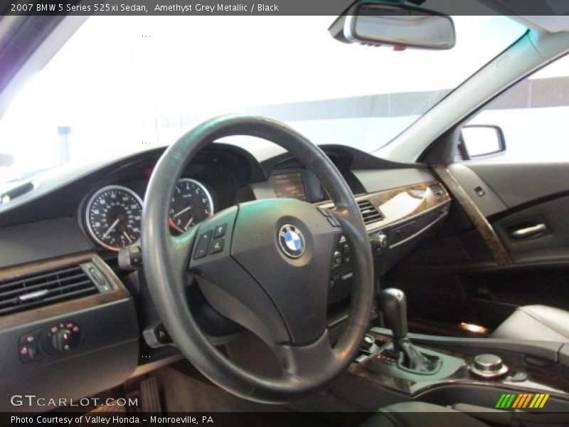 Amethyst Grey Metallic / Black 2007 BMW 5 Series 525xi Sedan