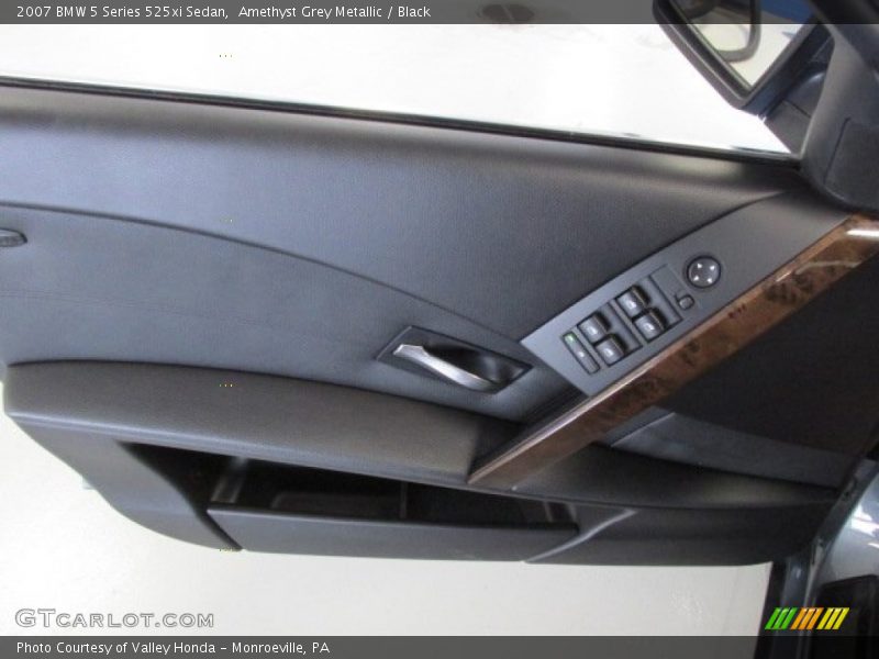 Amethyst Grey Metallic / Black 2007 BMW 5 Series 525xi Sedan