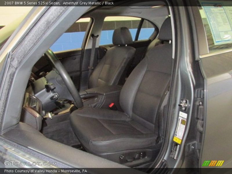 Amethyst Grey Metallic / Black 2007 BMW 5 Series 525xi Sedan