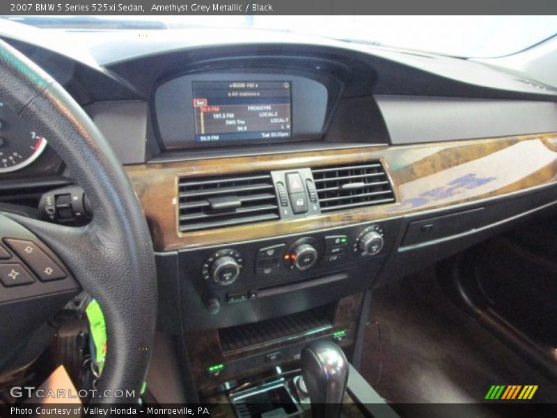 Amethyst Grey Metallic / Black 2007 BMW 5 Series 525xi Sedan