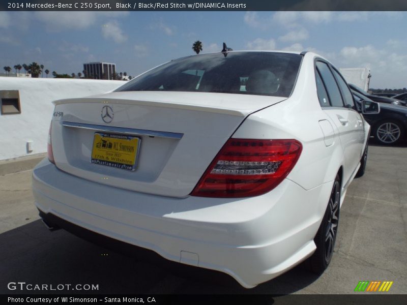 Black / Black/Red Stitch w/DINAMICA Inserts 2014 Mercedes-Benz C 250 Sport