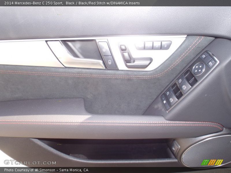 Black / Black/Red Stitch w/DINAMICA Inserts 2014 Mercedes-Benz C 250 Sport