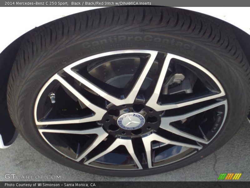 Black / Black/Red Stitch w/DINAMICA Inserts 2014 Mercedes-Benz C 250 Sport