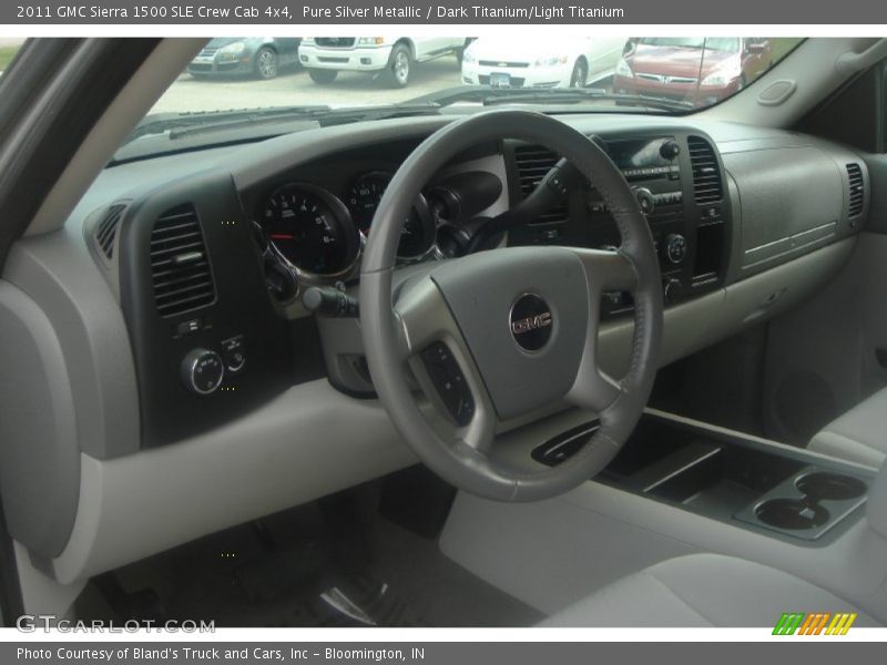Pure Silver Metallic / Dark Titanium/Light Titanium 2011 GMC Sierra 1500 SLE Crew Cab 4x4