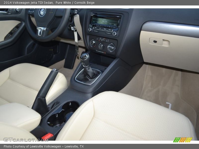 Pure White / Cornsilk Beige 2014 Volkswagen Jetta TDI Sedan