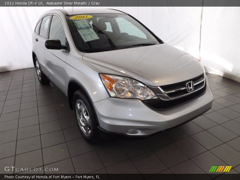 Alabaster Silver Metallic / Gray 2011 Honda CR-V LX