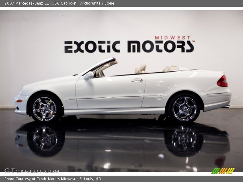 Arctic White / Stone 2007 Mercedes-Benz CLK 550 Cabriolet