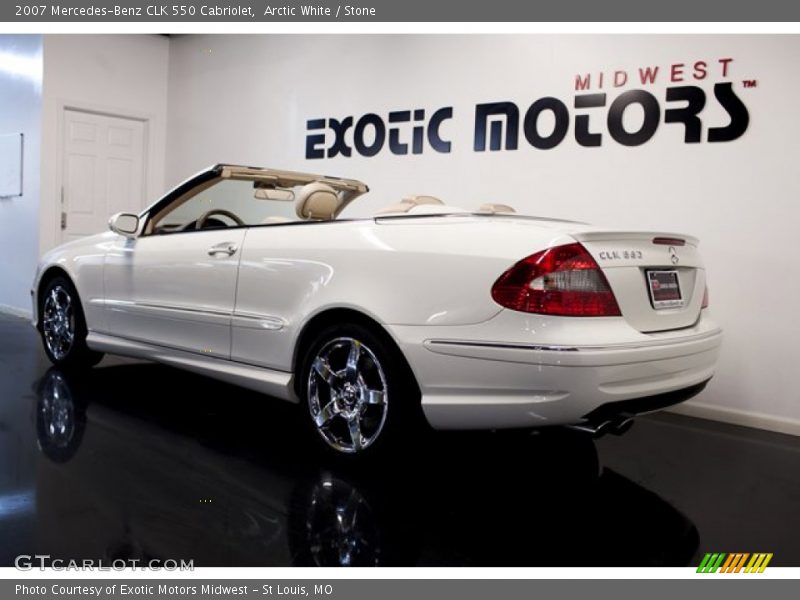 Arctic White / Stone 2007 Mercedes-Benz CLK 550 Cabriolet