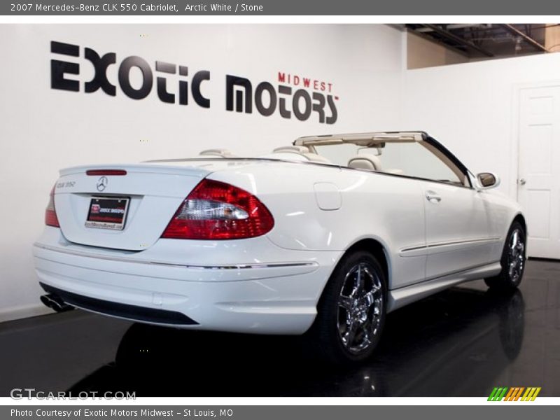 Arctic White / Stone 2007 Mercedes-Benz CLK 550 Cabriolet