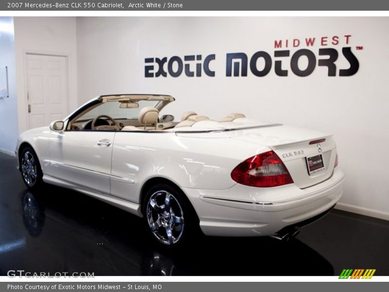 Arctic White / Stone 2007 Mercedes-Benz CLK 550 Cabriolet