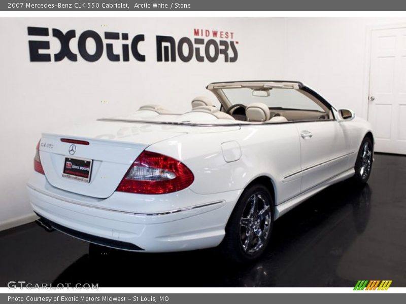 Arctic White / Stone 2007 Mercedes-Benz CLK 550 Cabriolet